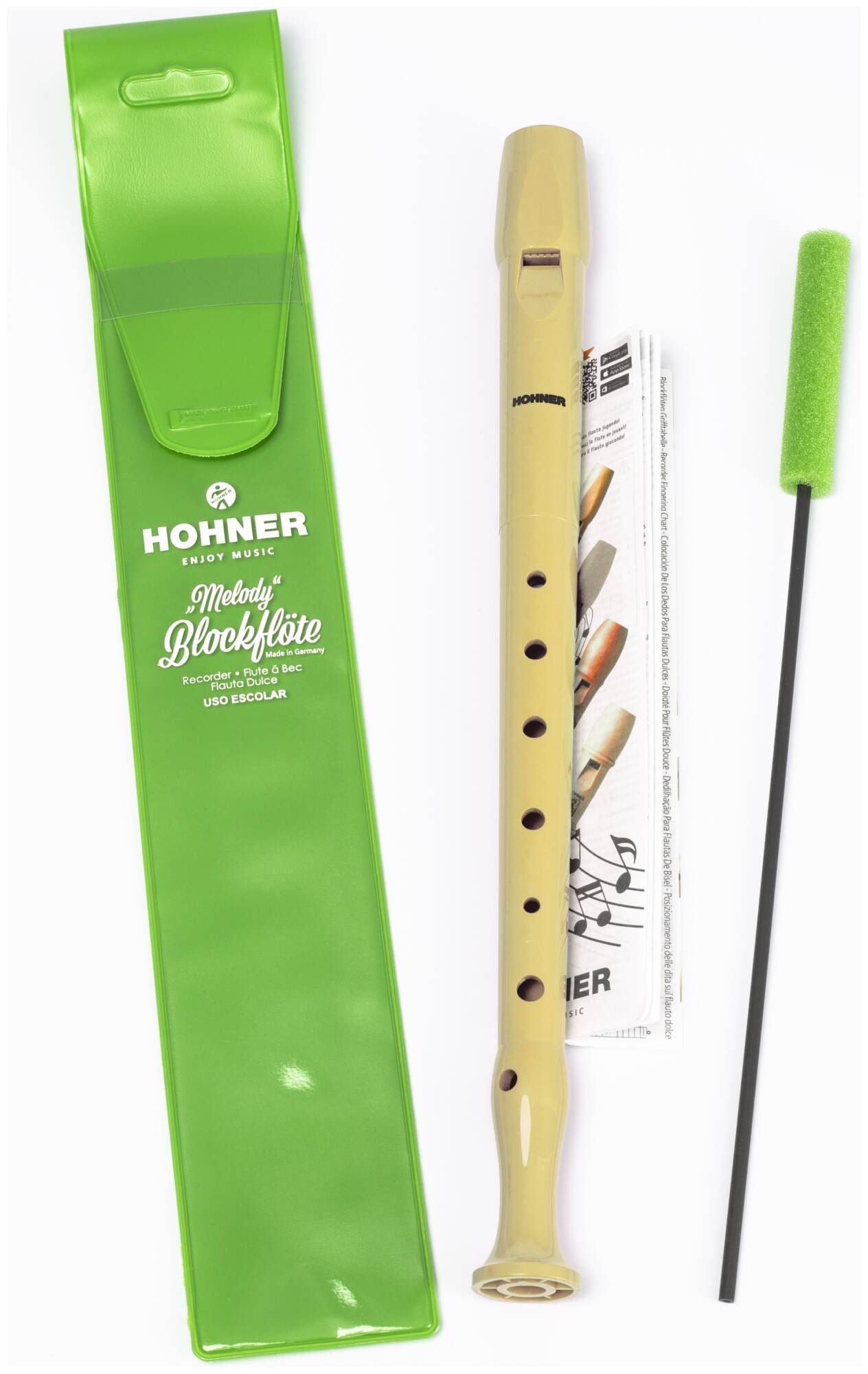 HOHNER B9508 - Блокфлейта сопрано, немецкая система, пластик, 1 часть — изображение 3