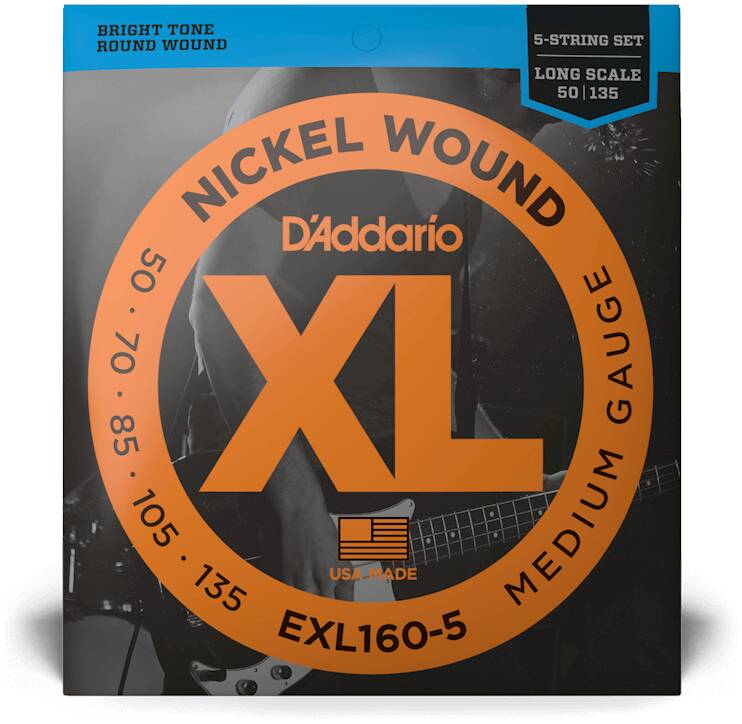 D'ADDARIO EXL160-5 струны для 5ти струны для бас гитары -гитары, никель, Long, 50-135 — изображение 2