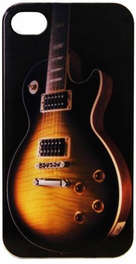 Чехол для телефона CI4-3 - Пластиковый чехол для iPhone 4/4S, рисунок - гитара Les Paul, цвет - белый