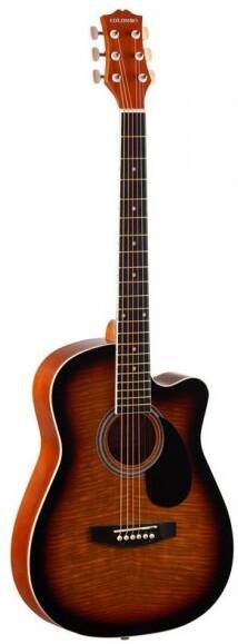 COLOMBO LF-3800CT/SB - акустическая гитара с вырезом, фолк, цвет: Sunburst