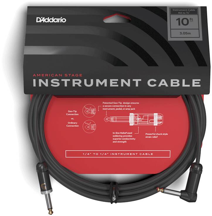 PLANET WAVES PW-AMSGRA-10 кабель инструментальный, American Stage джек-джек угловой, 3,05 м. — изображение 2
