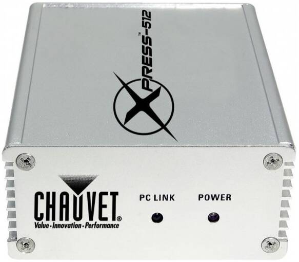 CHAUVET Xpress 512 программное обеспечение и USB-DMX-интерфейс на 512 каналов. Вес 0,4кг, ДШВ 250х15