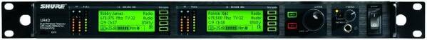 SHURE UR4D+ J5E 578 - 638 MHz двухканальный приемник радиосистемы UHF-R с возможностью каскадировани
