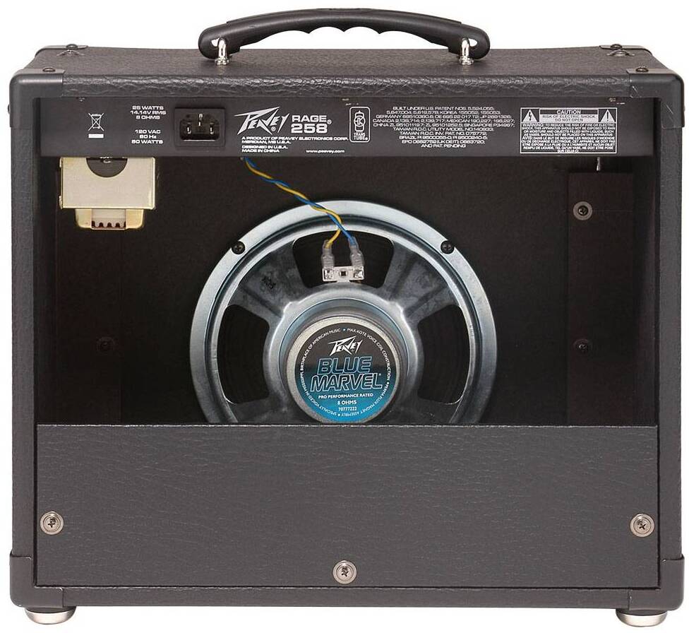 PEAVEY Rage 258 гитарный комбоусилитель, 25 Вт, 8” динамик Blue Marvel®, 2 переключаемых ка — изображение 2