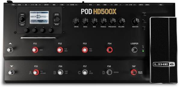 LINE 6 POD HD500X профессиональный напольный гитарный процессор эффектов, 12 футсвичей, педаль экспр