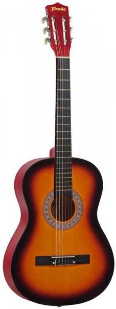 PRADO HS-3805/SB - акустическая гитара, фолк с нейлоновыми струнами, цвет: санбёрст