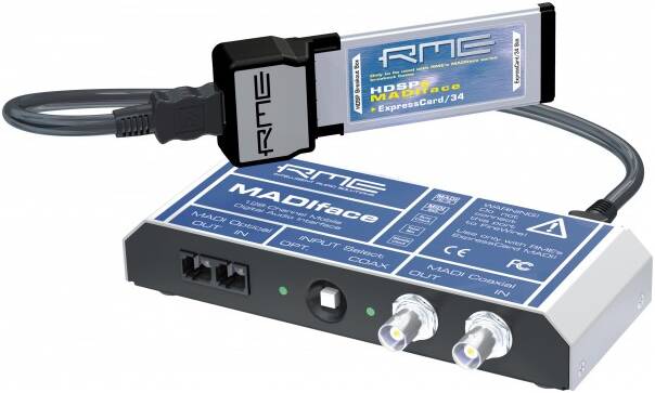 RME MADIface - 128 канальная 24 Bit / 192 kHz, 34mm Express карта + модуль вх/вых