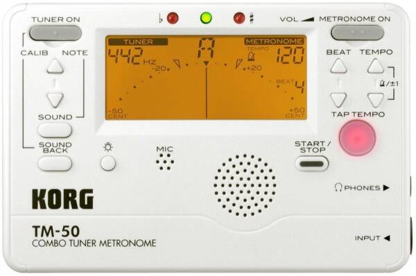 KORG TM-50C PW тюнер-метроном, цвет перламутр
